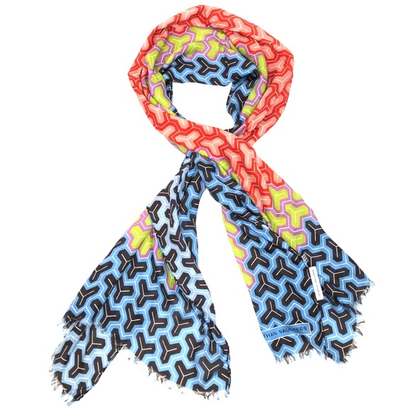 NWOT Jonathan Saunders printed scarf OS - Picture 1 of 10